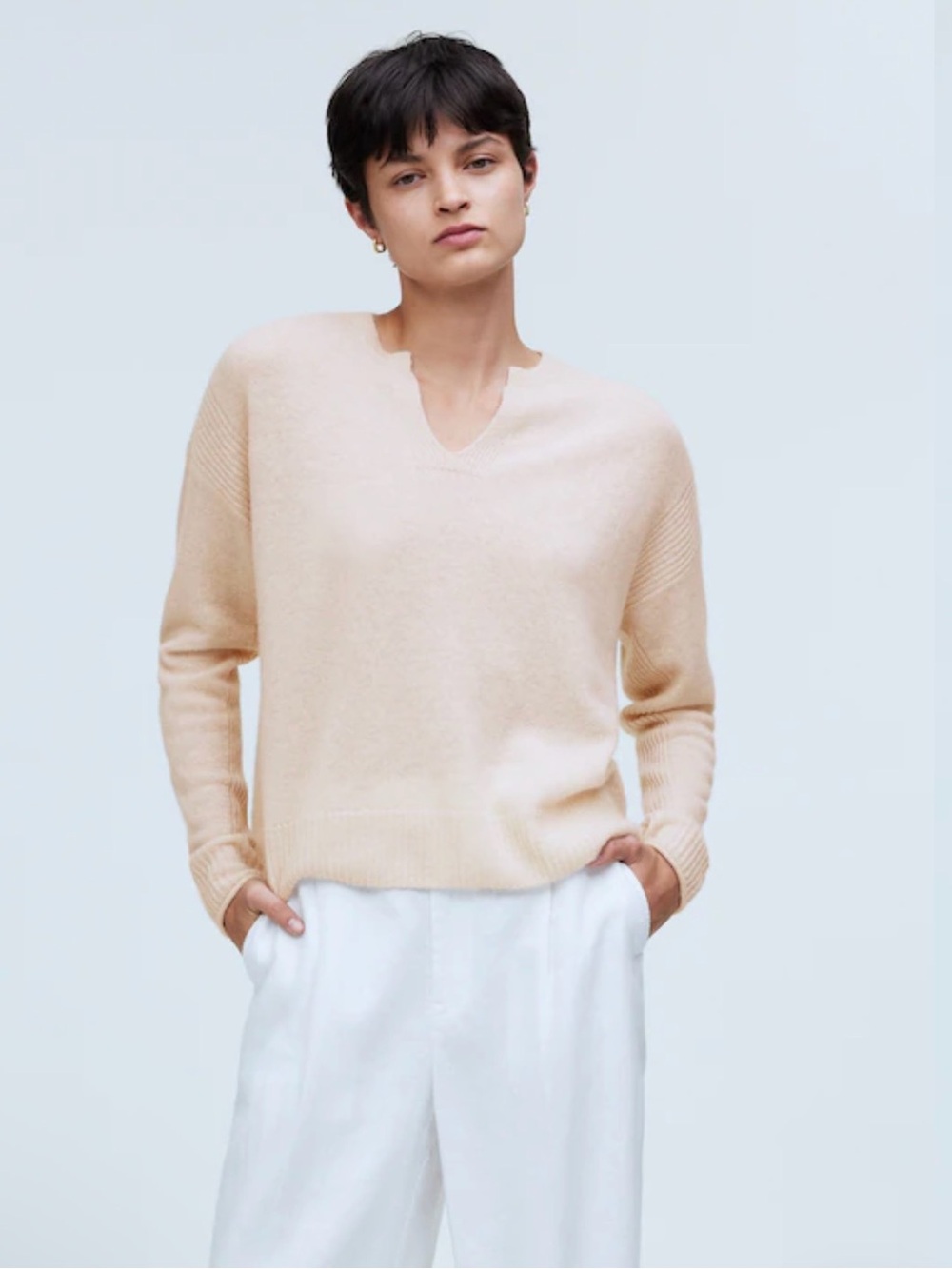 Madewell Cashmere V-Neck Sweater • size medium • NQ451